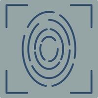 Fingerprint Flat Multicolored Icon Design vector