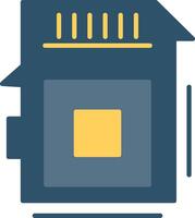 Sd Card Flat Multicolored Icon Design vector