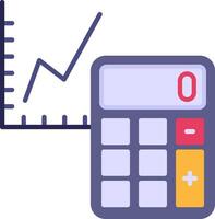 Accounting Flat Multicolored Icon Design vector