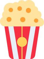 Pop corn Flat Multicolored Icon Design vector