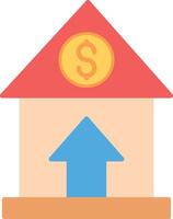 Property Value Flat Multicolored Icon Design vector