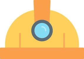 Helmet Flat Multicolored Icon Design vector