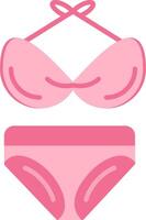 Bikini Flat Multicolored Icon Design vector