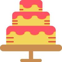 Cake Flat Multicolored Icon Design vector