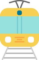 Tram Flat Multicolored Icon Design vector