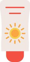 Sun Cream Flat Multicolored Icon Design vector