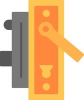 Door Handle Flat Multicolored Icon Design vector