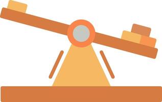 Seesaw Flat Multicolored Icon Design vector