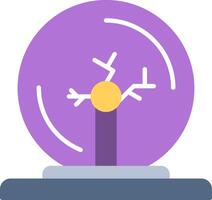 Plasma Ball Flat Multicolored Icon Design vector