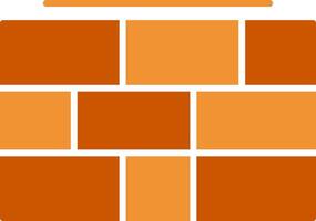 Brick wall Flat Multicolored Icon Design vector