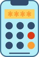 Pin Code Flat Multicolored Icon Design vector
