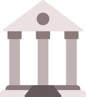 Parthenon Flat Multicolored Icon Design vector