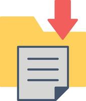 File Storage Flat Multicolored Icon Design vector