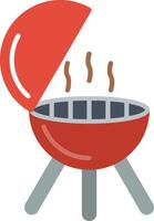Bbq Flat Multicolored Icon Design vector