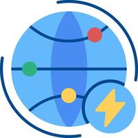 Globe Earth Flat Multicolored Icon Design vector
