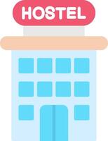 Hostel Flat Multicolored Icon Design vector