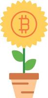 Sun Flower Flat Multicolored Icon Design vector