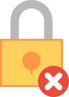 Insecure Flat Multicolored Icon Design vector