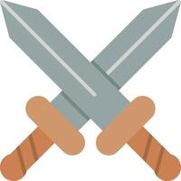 Sword Flat Multicolored Icon Design vector