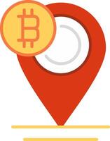 Bitcoin Placeholder Flat Multicolored Icon Design vector