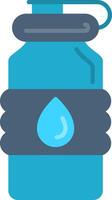 Water Bottle Flat Multicolored Icon Design vector