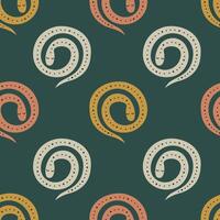 Coiled Snake Seamless Pattern vector