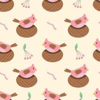 Bird Nest Worm Seamless Pattern vector