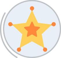 Sheriff Flat Multicolored Icon Design vector