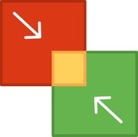 Combine Flat Multicolored Icon Design vector