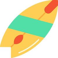 Surfboard Flat Multicolored Icon Design vector