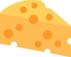Cheese Flat Multicolored Icon Design vector
