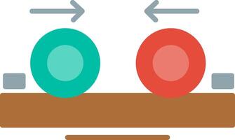 Collision Flat Multicolored Icon Design vector