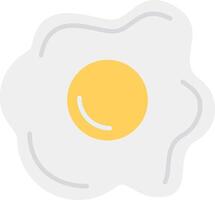 Fried egg Flat Multicolored Icon Design vector
