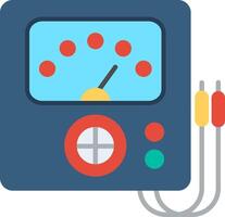 Voltmeter Flat Multicolored Icon Design vector