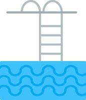 Swiming pool Flat Multicolored Icon Design vector
