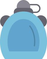 Canteen Flat Multicolored Icon Design vector