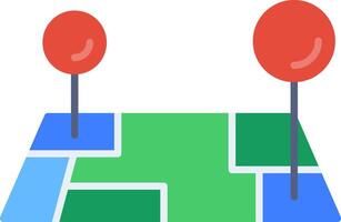 Pin Location Flat Multicolored Icon Design vector