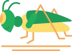 Grasshopper Flat Multicolored Icon Design vector
