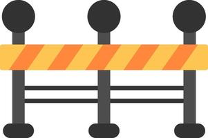 Roadblock Flat Multicolored Icon Design vector