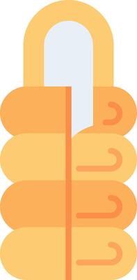 Sleeping Bag Flat Multicolored Icon Design