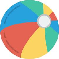 Beach Ball Flat Multicolored Icon Design vector