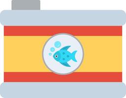 Canned Food Flat Multicolored Icon Design vector