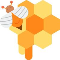Honeycomb Flat Multicolored Icon Design vector