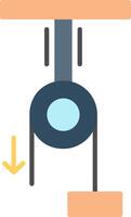 Pully Flat Multicolored Icon Design vector