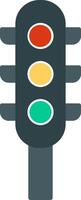 Traffic Signal Flat Multicolored Icon Design vector
