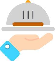 Waiter Flat Multicolored Icon Design vector