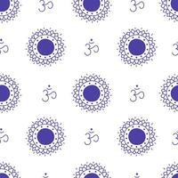Sahasrara Chakra Seamless Pattern vector