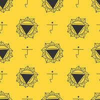 Manipura Chakra Seamless Pattern vector