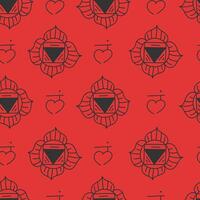 Muladhara Chakra Seamless Pattern vector