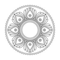 Elegant Mandala Coloring Patterns with Floral Touch vector
